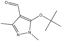 5-(tert-butoxy)-1,3-dimethyl-1H-pyrazole-4-carbaldehyde Struktur