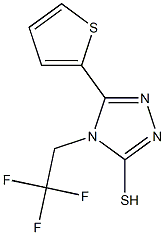 5-(thiophen-2-yl)-4-(2,2,2-trifluoroethyl)-4H-1,2,4-triazole-3-thiol Struktur