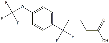 5,5-difluoro-5-[4-(trifluoromethoxy)phenyl]pentanoic acid Struktur