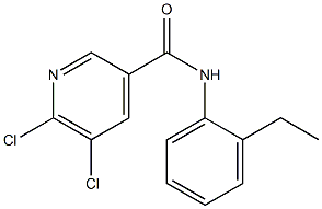 5,6-dichloro-N-(2-ethylphenyl)pyridine-3-carboxamide Struktur