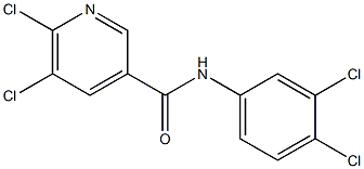 5,6-dichloro-N-(3,4-dichlorophenyl)pyridine-3-carboxamide Struktur