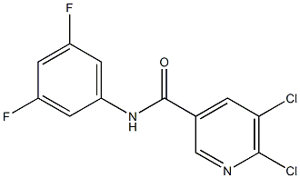 5,6-dichloro-N-(3,5-difluorophenyl)pyridine-3-carboxamide Struktur