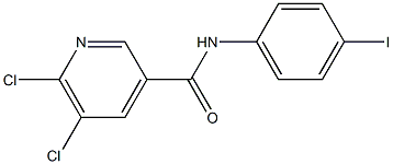 5,6-dichloro-N-(4-iodophenyl)pyridine-3-carboxamide Struktur