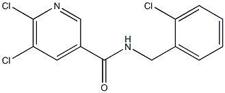 5,6-dichloro-N-[(2-chlorophenyl)methyl]pyridine-3-carboxamide Struktur