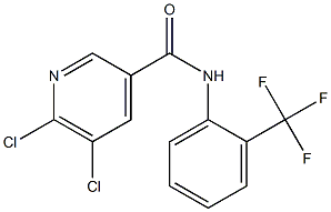 5,6-dichloro-N-[2-(trifluoromethyl)phenyl]pyridine-3-carboxamide Struktur