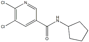 5,6-dichloro-N-cyclopentylpyridine-3-carboxamide Struktur