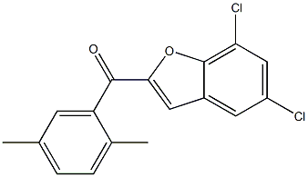 5,7-dichloro-2-[(2,5-dimethylphenyl)carbonyl]-1-benzofuran Struktur