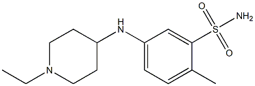 5-[(1-ethylpiperidin-4-yl)amino]-2-methylbenzene-1-sulfonamide Struktur