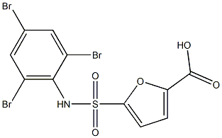 5-[(2,4,6-tribromophenyl)sulfamoyl]furan-2-carboxylic acid Struktur