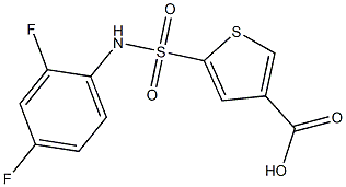 5-[(2,4-difluorophenyl)sulfamoyl]thiophene-3-carboxylic acid Struktur