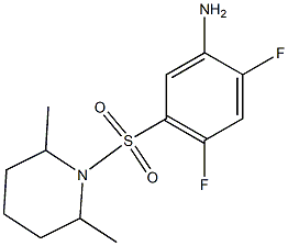 5-[(2,6-dimethylpiperidine-1-)sulfonyl]-2,4-difluoroaniline Struktur