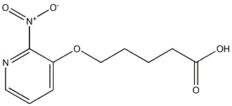 5-[(2-nitropyridin-3-yl)oxy]pentanoic acid Struktur