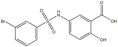 5-[(3-bromobenzene)sulfonamido]-2-hydroxybenzoic acid Struktur