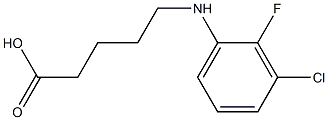 5-[(3-chloro-2-fluorophenyl)amino]pentanoic acid Struktur