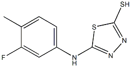 5-[(3-fluoro-4-methylphenyl)amino]-1,3,4-thiadiazole-2-thiol Struktur