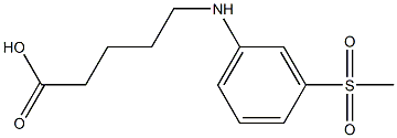 5-[(3-methanesulfonylphenyl)amino]pentanoic acid Struktur