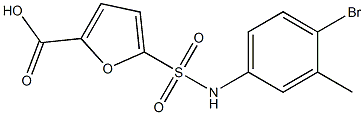 5-[(4-bromo-3-methylphenyl)sulfamoyl]furan-2-carboxylic acid Struktur