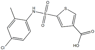 5-[(4-chloro-2-methylphenyl)sulfamoyl]thiophene-3-carboxylic acid Struktur