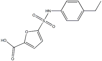 5-[(4-ethylphenyl)sulfamoyl]furan-2-carboxylic acid Struktur