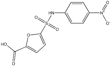 5-[(4-nitrophenyl)sulfamoyl]furan-2-carboxylic acid Struktur