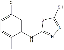 5-[(5-chloro-2-methylphenyl)amino]-1,3,4-thiadiazole-2-thiol Struktur