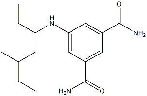 5-[(5-methylheptan-3-yl)amino]benzene-1,3-dicarboxamide Struktur