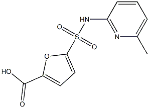 5-[(6-methylpyridin-2-yl)sulfamoyl]furan-2-carboxylic acid Struktur