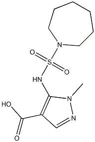 5-[(azepane-1-sulfonyl)amino]-1-methyl-1H-pyrazole-4-carboxylic acid Struktur