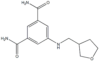 5-[(oxolan-3-ylmethyl)amino]benzene-1,3-dicarboxamide Struktur