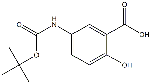 5-[(tert-butoxycarbonyl)amino]-2-hydroxybenzoic acid Struktur