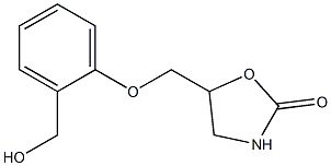 5-[2-(hydroxymethyl)phenoxymethyl]-1,3-oxazolidin-2-one Struktur