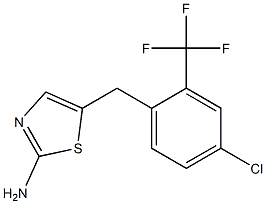 5-[4-chloro-2-(trifluoromethyl)benzyl]-1,3-thiazol-2-amine Struktur