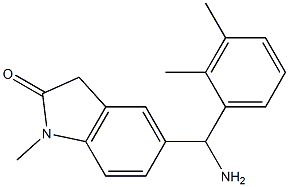 5-[amino(2,3-dimethylphenyl)methyl]-1-methyl-2,3-dihydro-1H-indol-2-one Struktur