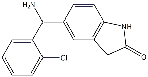 5-[amino(2-chlorophenyl)methyl]-2,3-dihydro-1H-indol-2-one Struktur