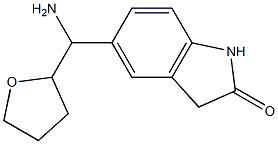 5-[amino(oxolan-2-yl)methyl]-2,3-dihydro-1H-indol-2-one Struktur