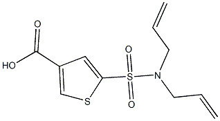 5-[bis(prop-2-en-1-yl)sulfamoyl]thiophene-3-carboxylic acid Struktur