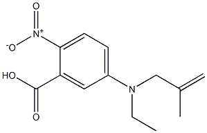 5-[ethyl(2-methylprop-2-en-1-yl)amino]-2-nitrobenzoic acid Struktur