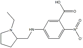 5-{[(1-ethylpyrrolidin-2-yl)methyl]amino}-2-nitrobenzoic acid Struktur