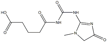 5-{[(1-methyl-4-oxo-4,5-dihydro-1H-imidazol-2-yl)carbamoyl]amino}-5-oxopentanoic acid Struktur