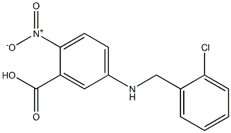 5-{[(2-chlorophenyl)methyl]amino}-2-nitrobenzoic acid Struktur