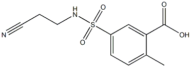 5-{[(2-cyanoethyl)amino]sulfonyl}-2-methylbenzoic acid Struktur