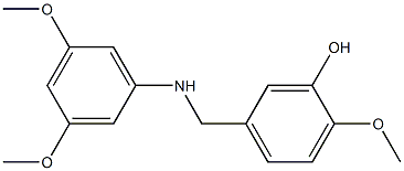 5-{[(3,5-dimethoxyphenyl)amino]methyl}-2-methoxyphenol Struktur