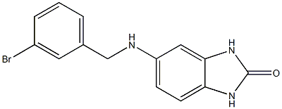 5-{[(3-bromophenyl)methyl]amino}-2,3-dihydro-1H-1,3-benzodiazol-2-one Struktur