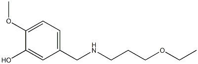 5-{[(3-ethoxypropyl)amino]methyl}-2-methoxyphenol Struktur