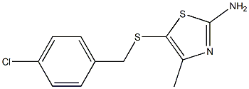 5-{[(4-chlorophenyl)methyl]sulfanyl}-4-methyl-1,3-thiazol-2-amine Struktur