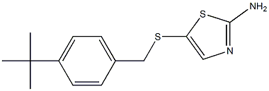 5-{[(4-tert-butylphenyl)methyl]sulfanyl}-1,3-thiazol-2-amine Struktur