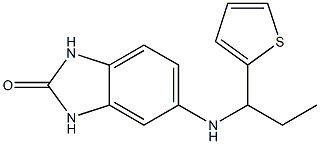 5-{[1-(thiophen-2-yl)propyl]amino}-2,3-dihydro-1H-1,3-benzodiazol-2-one Struktur