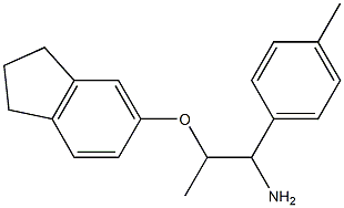 5-{[1-amino-1-(4-methylphenyl)propan-2-yl]oxy}-2,3-dihydro-1H-indene Struktur