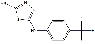 5-{[4-(trifluoromethyl)phenyl]amino}-1,3,4-thiadiazole-2-thiol Struktur