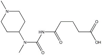 5-{[methyl(1-methylpiperidin-4-yl)carbamoyl]amino}-5-oxopentanoic acid Struktur